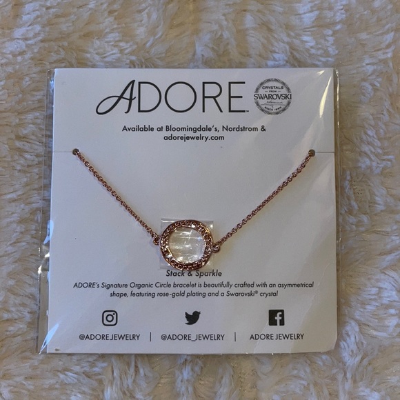 ADORE Swarovski Organic Circle Bracelet - Picture 2 of 4